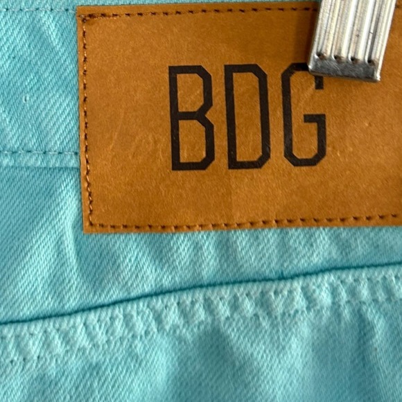 Vibrant Urban Outfitters BDG Women’s High & Wide Jean Retro Turquoise NEW Sz 31 - Picture 3 of 8